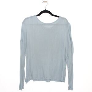 AllSaints Francesco Rita Oversize Long Sleeve T-Shirt Light Blue Size Large